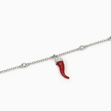 Carica l&#39;immagine nel visualizzatore di Gallery, Bracciale da donna in argento con cornetto smaltato OVER THE LUCK Mabina 533894
