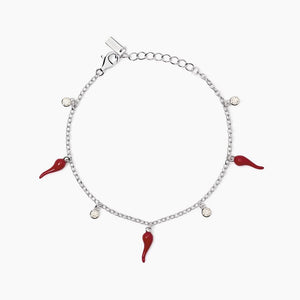 Bracciale da donna in argento con ciondoli cornetto OVER THE LUCK Mabina 533895