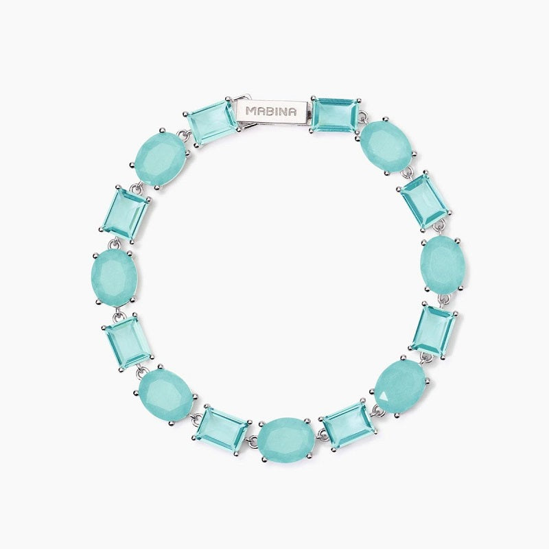 Bracciale da donna con fusion stone glass azzurro SANTORINI Mabina 533898