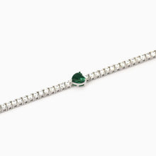 Carica l&#39;immagine nel visualizzatore di Gallery, Bracciale tennis da donna con smeraldo sintetico TENNIS CLUB Mabina 533904
