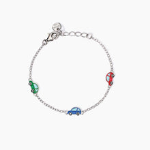 Carica l'immagine nel visualizzatore di Gallery, Bracciale da bambini in argento con macchinine smaltate Mabina 533913

