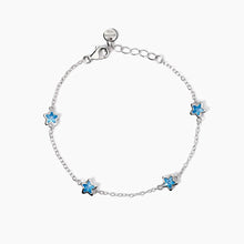 Carica l&#39;immagine nel visualizzatore di Gallery, Bracciale bimba con stelline azzurre Incanto Mabina 533915
