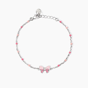 Bracciale bimba con fiocchetto smaltato Pink Lady Mabina 533917