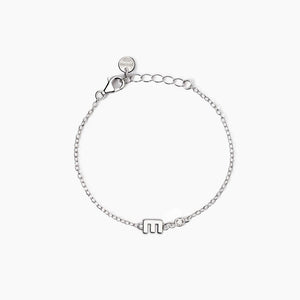 Bracciale neonato con lettera E e diamante Lab-Grown Welcome Baby Mabina 533925E