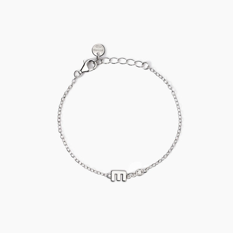 Bracciale neonato con lettera E e diamante Lab-Grown Welcome Baby Mabina 533925E