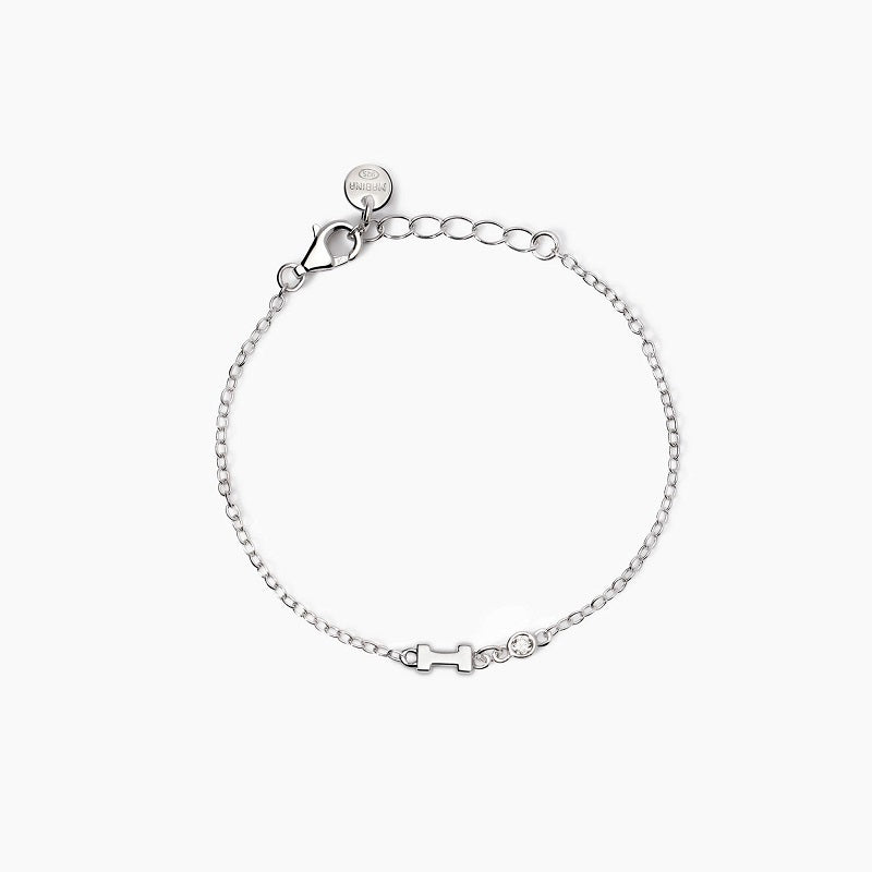 Bracciale neonato con lettera I e diamante Lab-Grown Welcome Baby Mabina 533925I