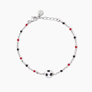 Bracciale bimbo con pallone e inserti rossi e neri W Il Football Mabina 533927