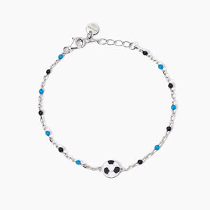 Bracciale bimbo con pallone e inserti azzurri e neri W Il Football Mabina 533928