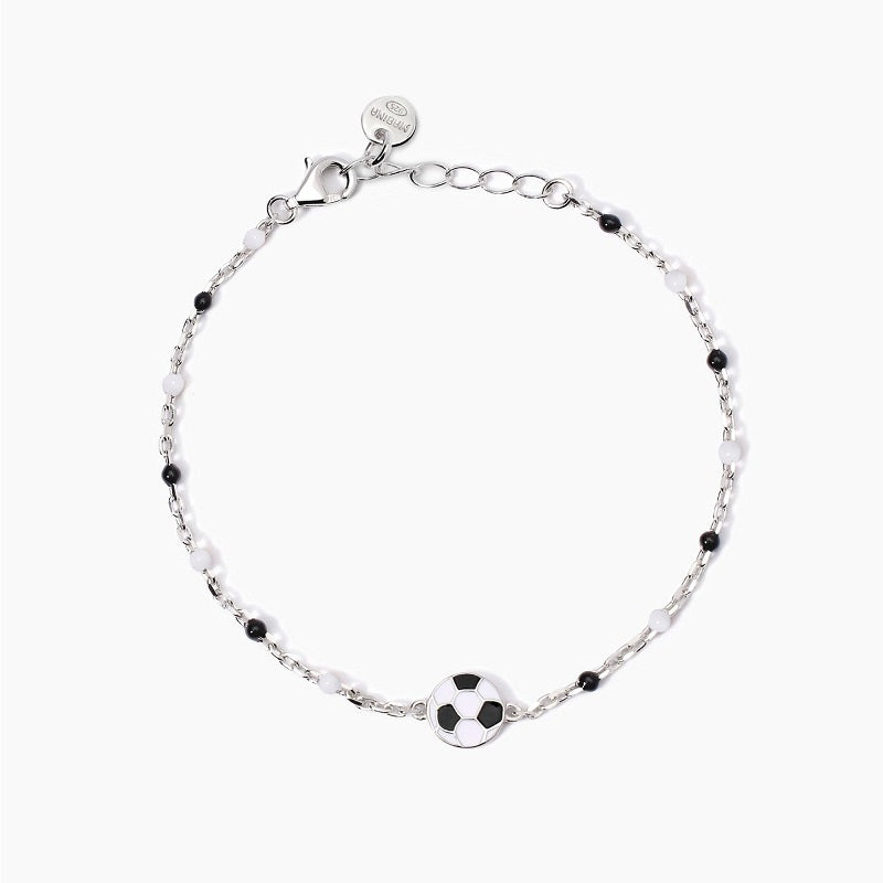 Bracciale bimbo con pallone e inserti bianchi e neri W Il Football Mabina 533931