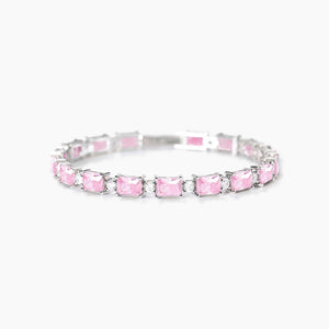 Bracciale da donna in argento con zirconi rosa Battito Mabina 533939