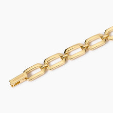 Carica l'immagine nel visualizzatore di Gallery, Bracciale da donna in argento placcato oro con maglie ottagonali Mabina 533945
