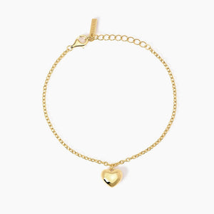 Bracciale da donna placcato oro con ciondolo cuore Feeling Mabina 533949