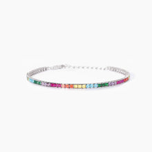 Carica l&#39;immagine nel visualizzatore di Gallery, Bracciale tennis da donna vcon zirconi multicolor Tennis Club Mabina 533954
