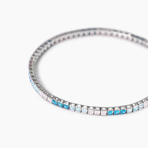 Bracciale tennis da donna con zirconi azzurri e blu Tennis Club Mabina 533956