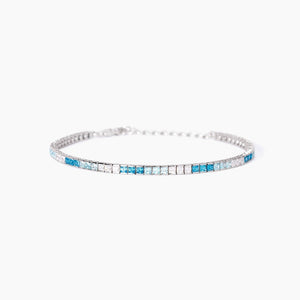 Bracciale tennis da donna con zirconi azzurri e blu Tennis Club Mabina 533956