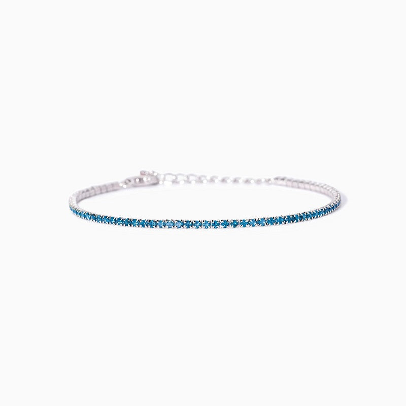 Bracciale tennis da donna con acquemarine sintetiche Mini Tennis Mabina 533960