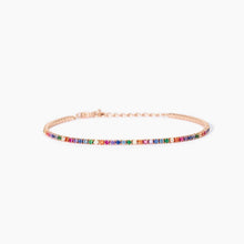 Carica l&#39;immagine nel visualizzatore di Gallery, Bracciale tennis da donna placcato oro con perle Mini Tennis Mabina 533962
