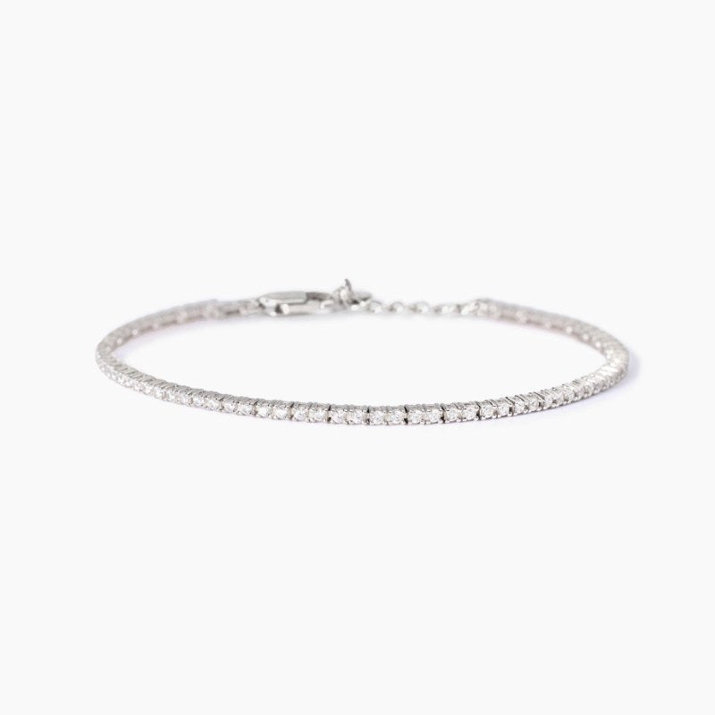 Bracciale tennis da uomo in argento con zirconi Mabina 533987