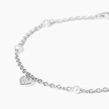Carica l&#39;immagine nel visualizzatore di Gallery, Bracciale da donna con perle coltivate e ciondolo cuore Viva la Vida Mabina 533998
