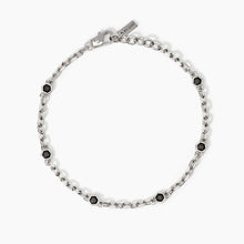 Carica l&#39;immagine nel visualizzatore di Gallery, Bracciale da uomo con catena forzatina e zirconi Mabina 534002
