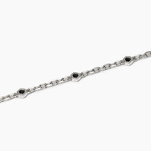 Carica l&#39;immagine nel visualizzatore di Gallery, Bracciale da uomo con catena forzatina e zirconi Mabina 534002
