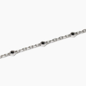 Bracciale da uomo con catena forzatina e zirconi Mabina 534002