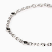 Carica l&#39;immagine nel visualizzatore di Gallery, Bracciale da uomo con catena forzatina e zirconi Mabina 534002
