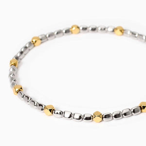 Bracciale da uomo regolabile con elementi placcati oro Mabina 534003