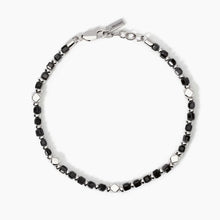 Carica l&#39;immagine nel visualizzatore di Gallery, Bracciale da uomo in argento e agata nera Mabina 534004
