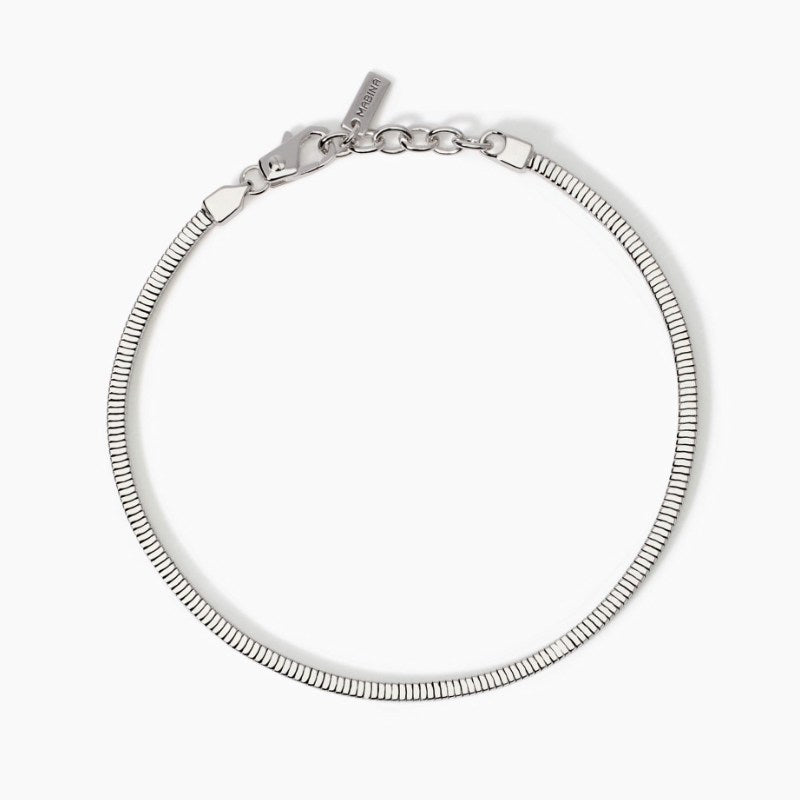 Bracciale da uomo in argento con catena snake Mabina 534007