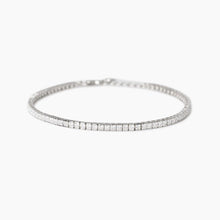 Carica l&#39;immagine nel visualizzatore di Gallery, Bracciale tennis da uomo in argento con zirconi bianchi Mabina 534016
