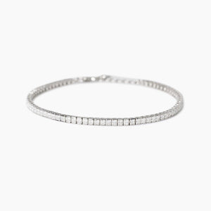 Bracciale tennis da uomo in argento con zirconi bianchi Mabina 534016