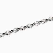 Carica l&#39;immagine nel visualizzatore di Gallery, Bracciale da uomo in argento con maglia marina e zirconi 534019
