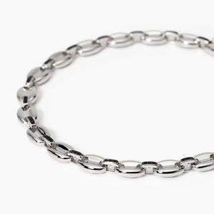 Bracciale da uomo in argento con maglia marina e zirconi 534019