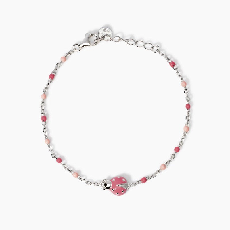 Bracciale da bimba in argento con coccinella Fortunella Mabina 534025
