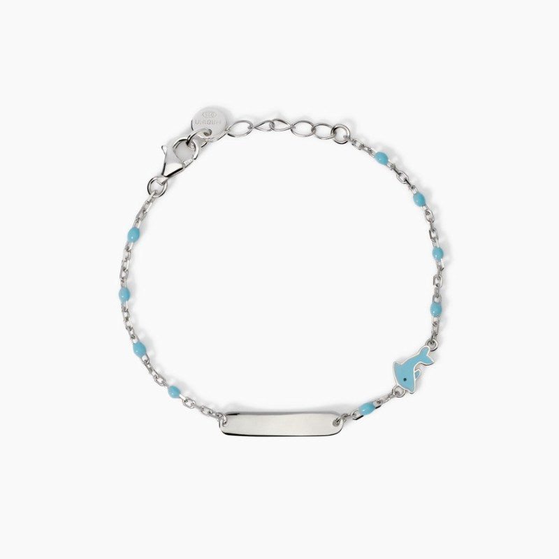 Bracciale da bimbo personalizzabile con delfino Flipper-Tag Mabina 534040