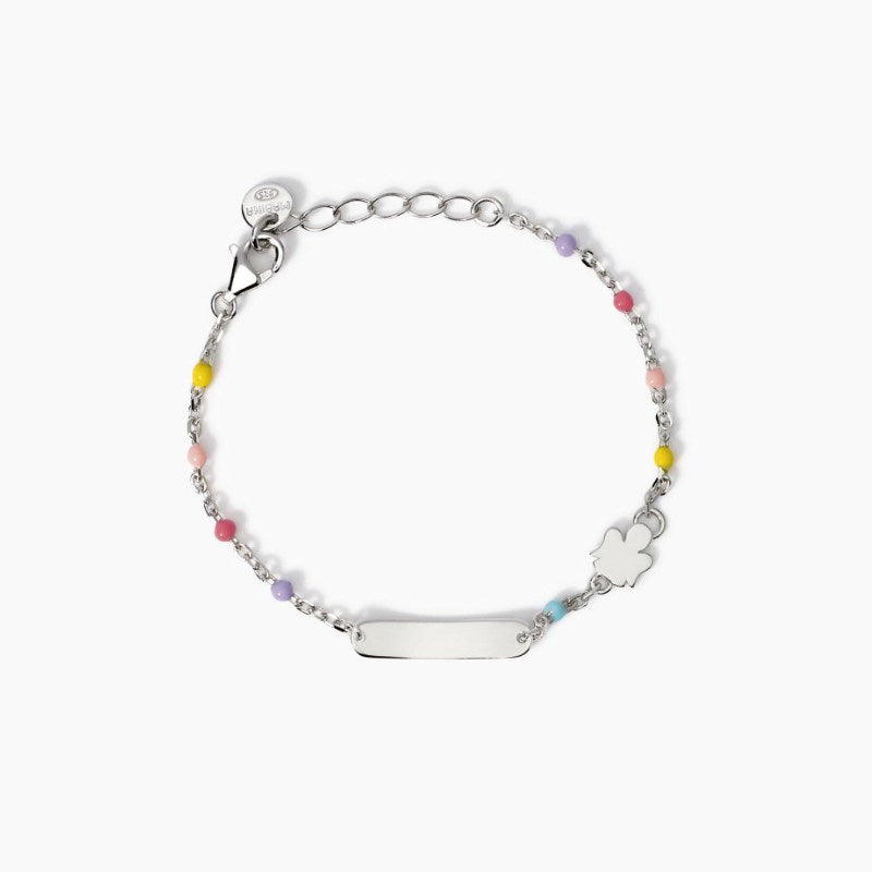 Bracciale banbina con targhetta incidibile e angioletto Angel-Tag Mabina 534042