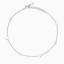 Carica l&#39;immagine nel visualizzatore di Gallery, Cavigliera regolabile da donna con cuori Long Beach Mabina 534065

