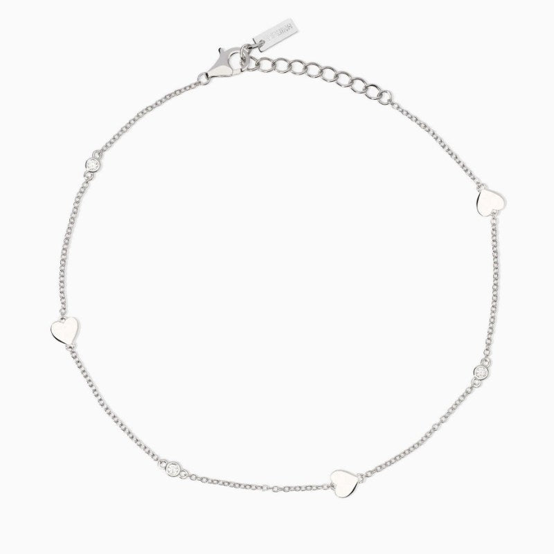 Cavigliera regolabile da donna con cuori Long Beach Mabina 534065