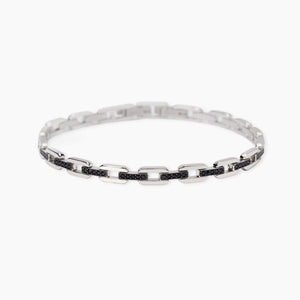 Bracciale da uomo con elementi imperniati e zirconi My Way Mabina 534079