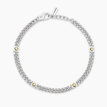 Carica l&#39;immagine nel visualizzatore di Gallery, Bracciale da uomo in argento regolabile con catena groumette e viti Screw Mabina 534080
