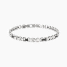 Carica l&#39;immagine nel visualizzatore di Gallery, Bracciale da uomo con elementi e zirconi neri Don&#39;t Stop Mabina 534083
