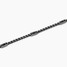 Load image into Gallery viewer, Bracciale da uomo con catena veneta e zirconi neri Race Mabina 534085
