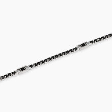 Carica l&#39;immagine nel visualizzatore di Gallery, Bracciale da uomo in argento tennis da uomo con zirconi neri Cult Mabina 534087
