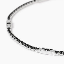 Carica l&#39;immagine nel visualizzatore di Gallery, Bracciale da uomo in argento tennis da uomo con zirconi neri Cult Mabina 534087

