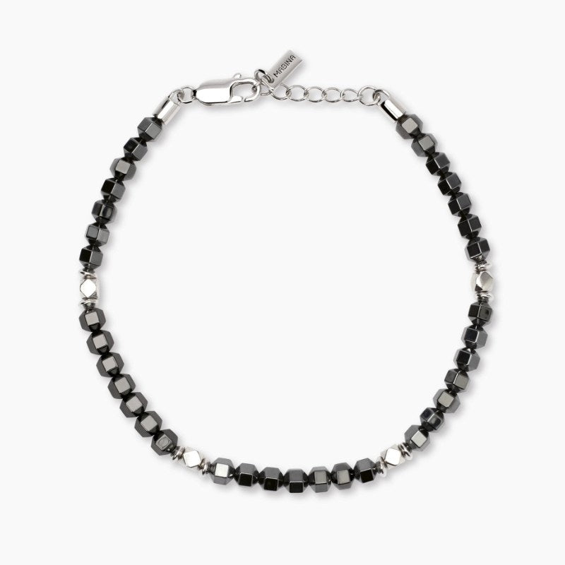 Bracciale da uomo in argento e ematite Porto Alegre Mabina 534089