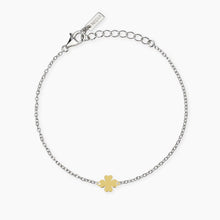 Carica l&#39;immagine nel visualizzatore di Gallery, Bracciale da donna in argento e quadrifoglio oro 9 KCOLPO DI FORTUNA Mabina 534110
