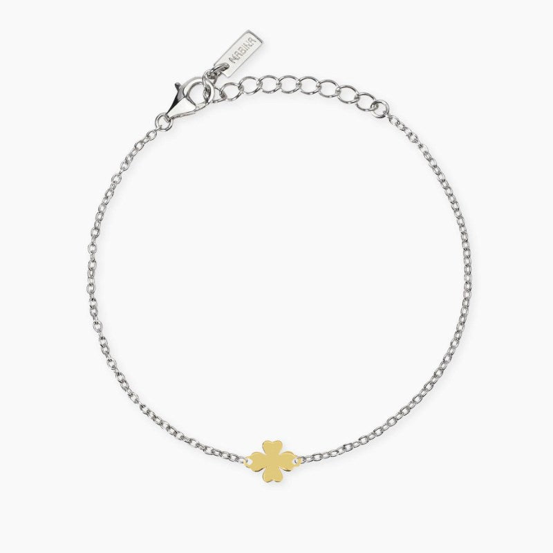 Bracciale da donna in argento e quadrifoglio oro 9 KCOLPO DI FORTUNA Mabina 534110