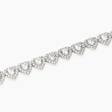 Carica l'immagine nel visualizzatore di Gallery, Bracciale tennis da donna con cuori in zirconi bianchi LOVE AFFAIR Mabina 534115
