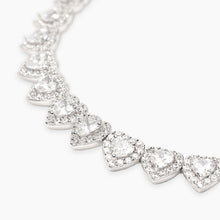 Carica l'immagine nel visualizzatore di Gallery, Bracciale tennis da donna con cuori in zirconi bianchi LOVE AFFAIR Mabina 534115
